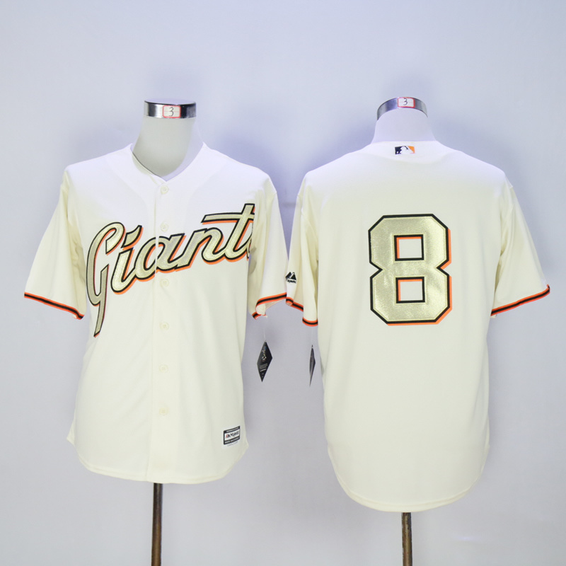 Men San Francisco Giants #8 Pence Cream MLB Jerseys